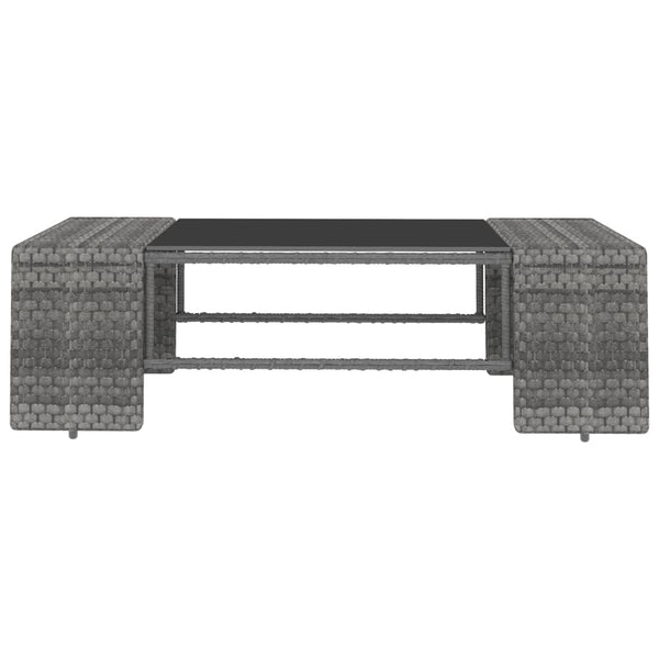 8-tlg. Garten-Lounge-Set Poly Rattan Grau