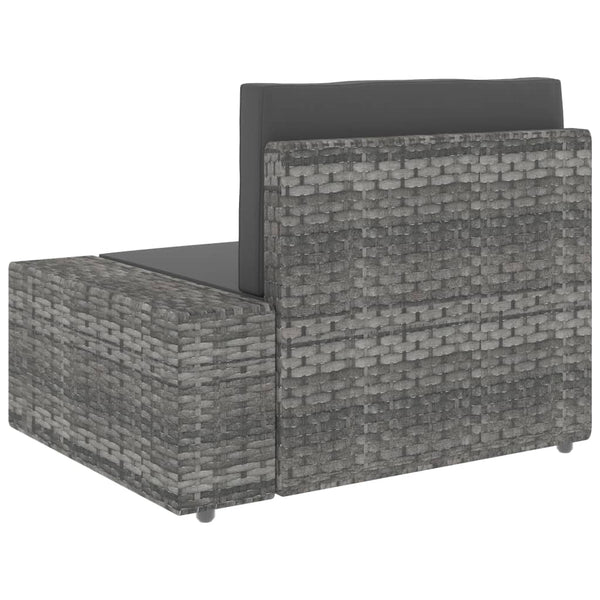 vidaXL Salon de jardin 10 pcs en résine tressée Gris