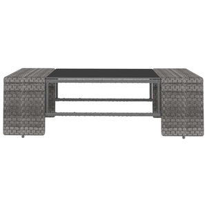 vidaXL Salon de jardin 10 pcs en résine tressée Gris
