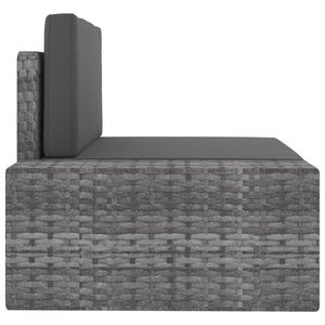vidaXL Salon de jardin 10 pcs en résine tressée Gris