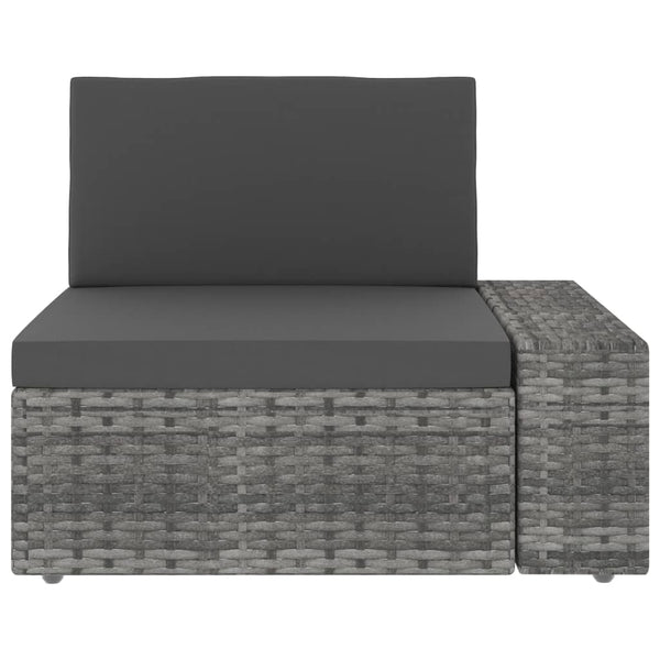 vidaXL Salon de jardin 10 pcs en résine tressée Gris