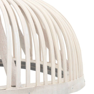 Pendelleuchte Bambus 40W 34x14,5 cm Halbrund E27