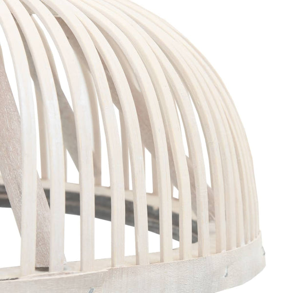 Pendelleuchte Bambus 40W 34x14,5 cm Halbrund E27