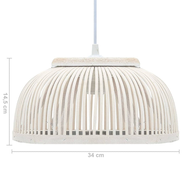 Pendelleuchte Bambus 40W 34x14,5 cm Halbrund E27