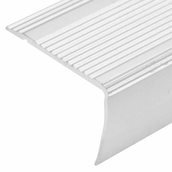 Treppenkantenprofile in L-Form 15 Stk. Aluminium 100 cm Silbern