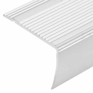 Treppenkantenprofile in L-Form 15 Stk. Aluminium 100 cm Silbern