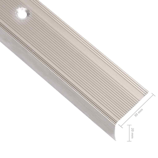 Treppenkantenprofile L-Form 15 Stk. Aluminium 100cm Champagner