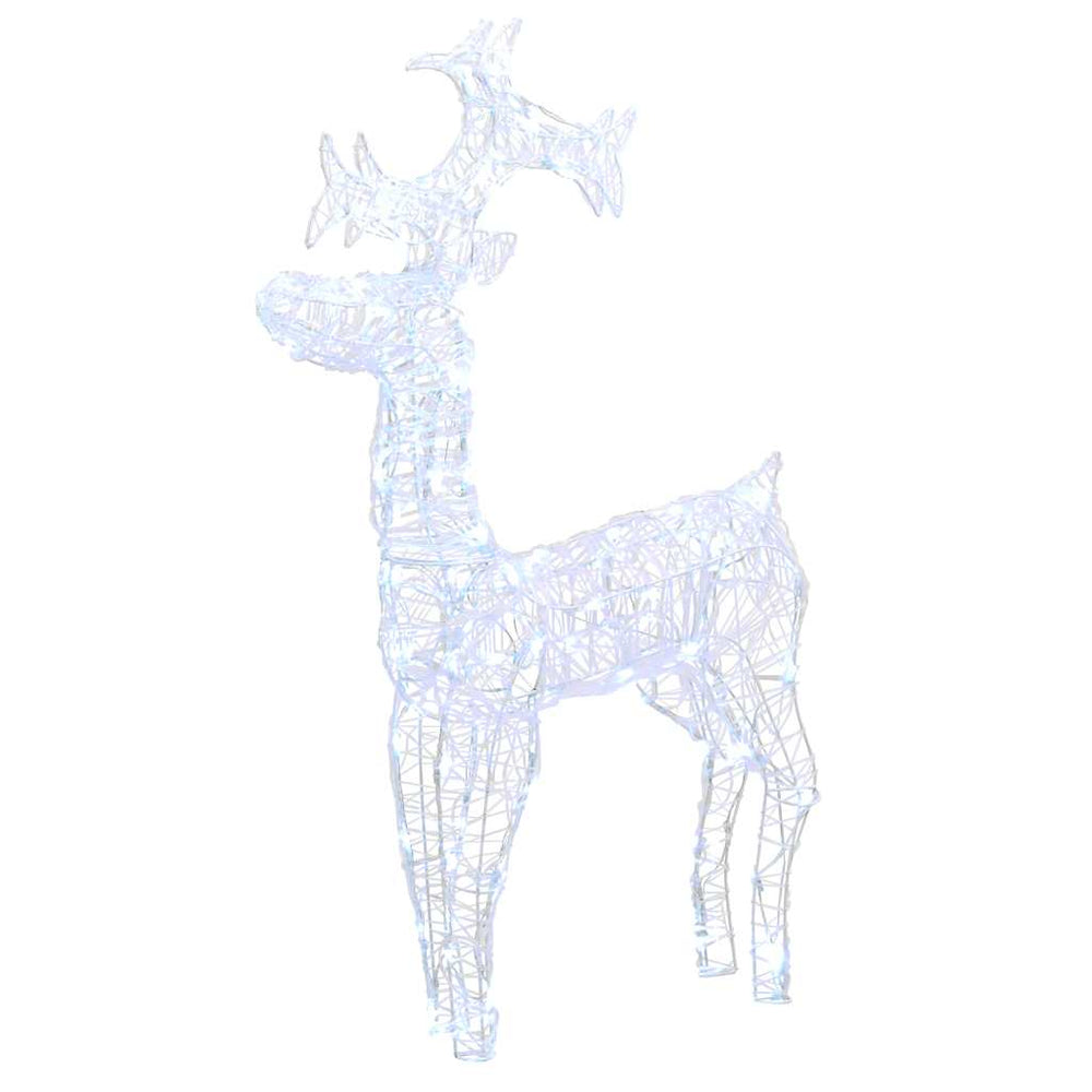 Weihnachtsdeko Rentier 90 LEDs 60x16x100 cm Acryl