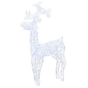Weihnachtsdeko Rentier 90 LEDs 60x16x100 cm Acryl