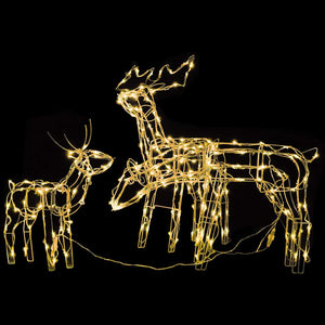 3-tlg. LED-Rentiere Set Weihnachtsdekoration 229 LEDs