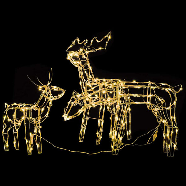 3-tlg. LED-Rentiere Set Weihnachtsdekoration 229 LEDs
