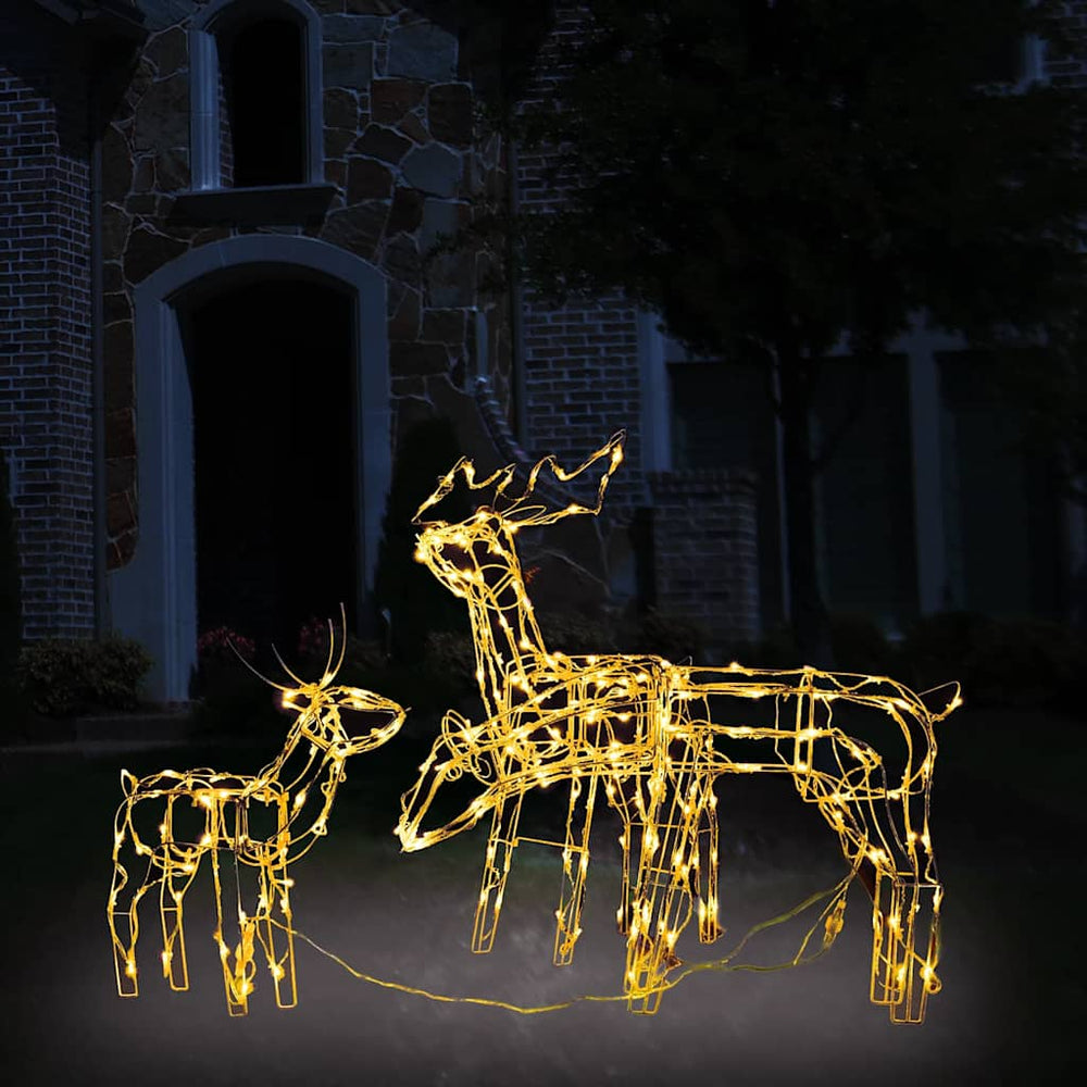 3-tlg. LED-Rentiere Set Weihnachtsdekoration 229 LEDs