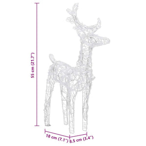 Rentiere & Schlitten Weihnachtsdekoration 160 LEDs 130 cm Acryl