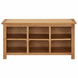 Schuhregal 90x37x45 cm Eiche Massivholz