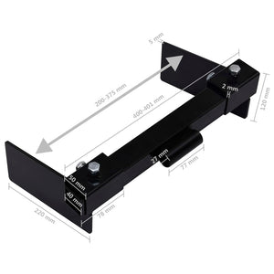 Schneepflugadapter für Rasentraktor Schwarz
