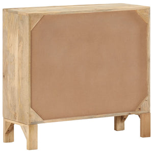 Sideboard 80x30x73 cm Mango Massivholz und Rohrgeflecht