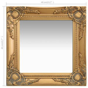 Barock Wandspiegel 40x40 cm Gold