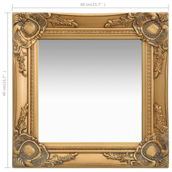 Barock Wandspiegel 40x40 cm Gold