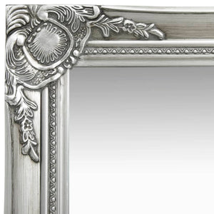 Barock Wandspiegel Silber 40x40 cm