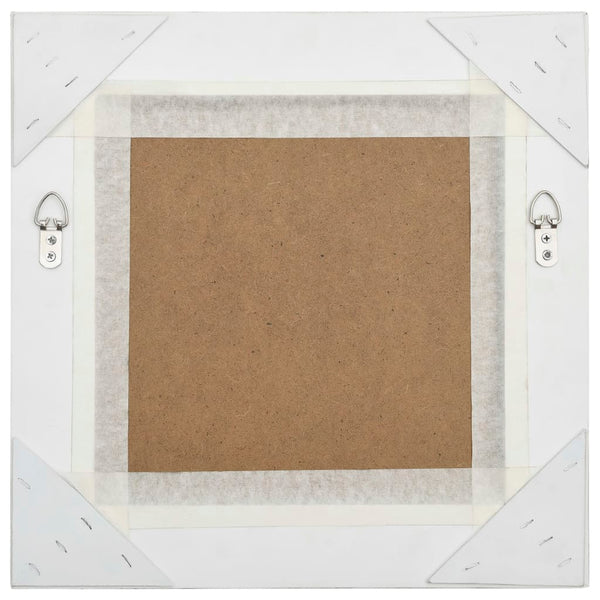 Barock Wandspiegel Silber 40x40 cm