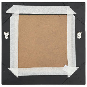 Barock Wandspiegel Schwarz 40x40 cm