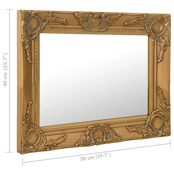 Goldener Barock Wandspiegel 50x40 cm