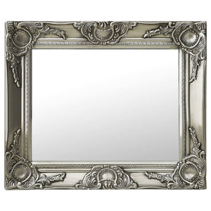 Barock Wandspiegel Silber 50x40 cm
