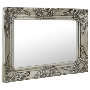 Barock Wandspiegel Silber 50x40 cm