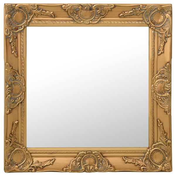 Goldener Barock Wandspiegel 50x50 cm
