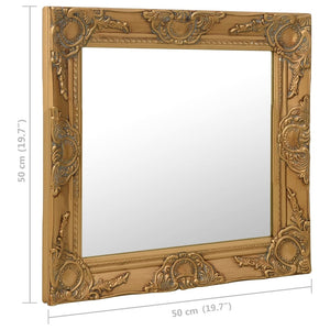 Goldener Barock Wandspiegel 50x50 cm