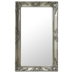 Barock Wandspiegel Silber 50x80 cm