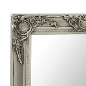 Barock Wandspiegel Silber 50x80 cm