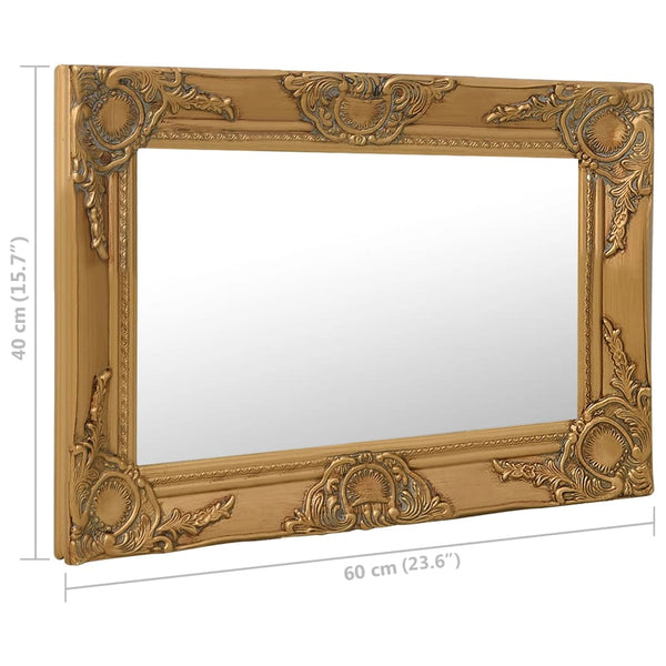 vidaXL Miroir mural de style baroque 60x40 cm doré