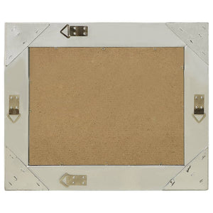 Barock Wandspiegel Silber 60x40 cm