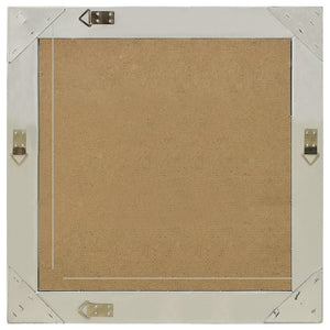 Barock Wandspiegel Silber 60x60 cm