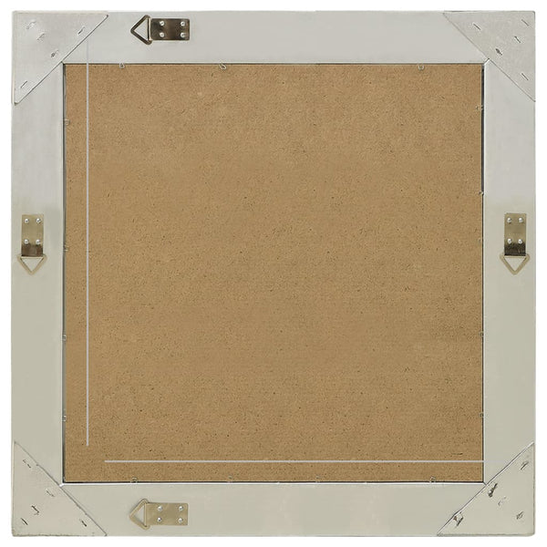 Barock Wandspiegel Silber 60x60 cm
