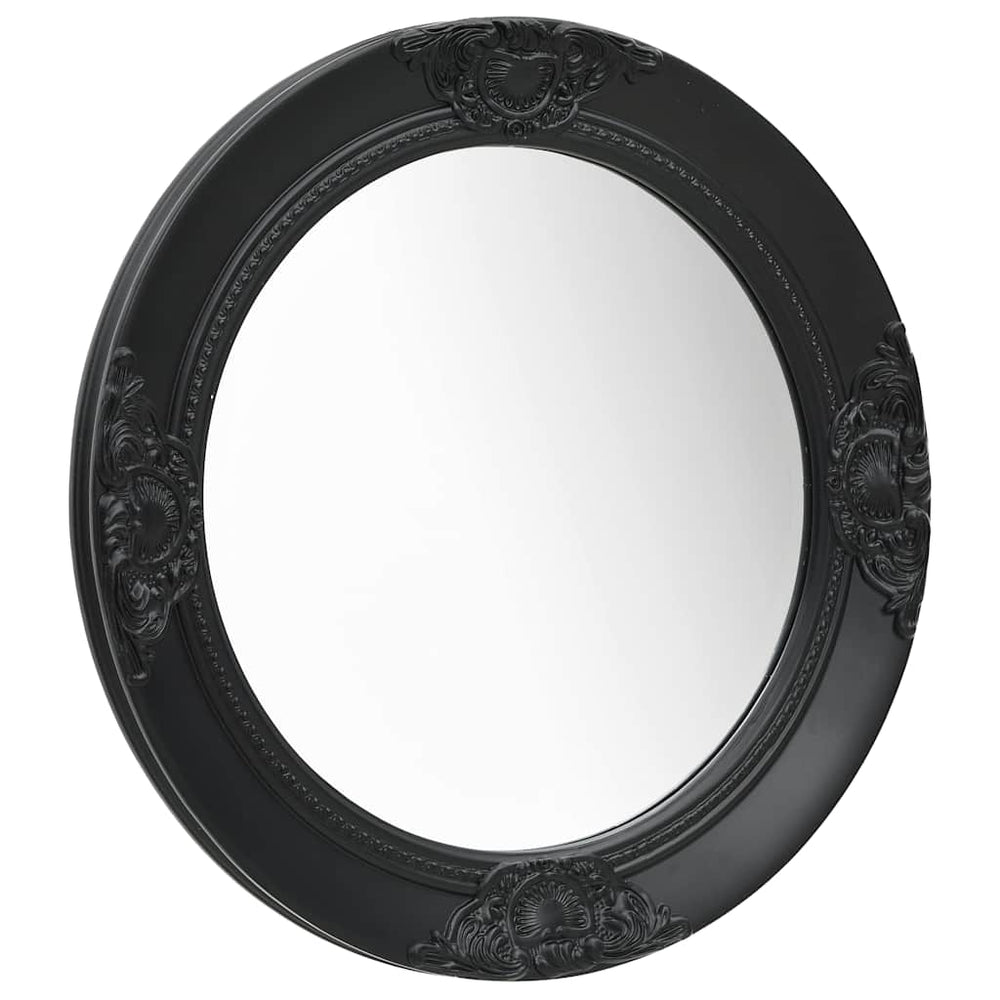 Barock Wandspiegel Schwarz 50cm
