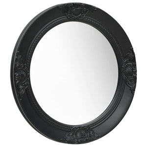 Barock Wandspiegel Schwarz 50cm