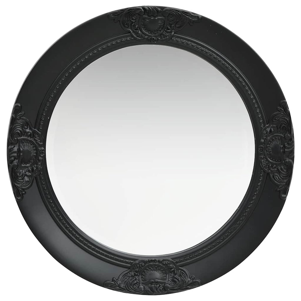 Barock Wandspiegel Schwarz 50cm