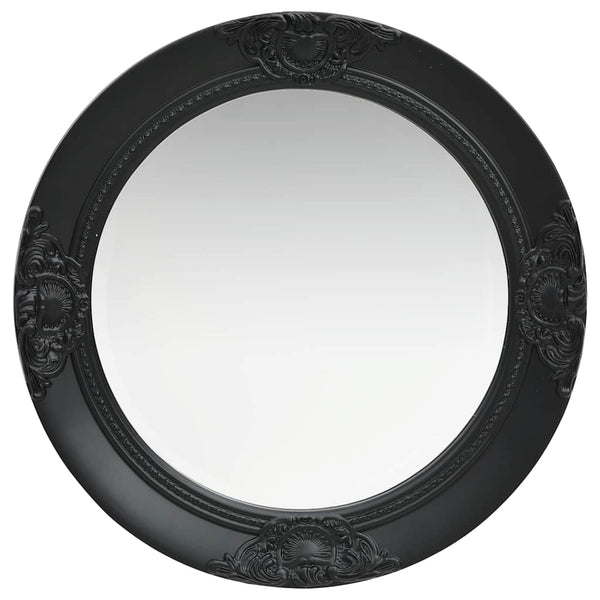 Barock Wandspiegel Schwarz 50cm