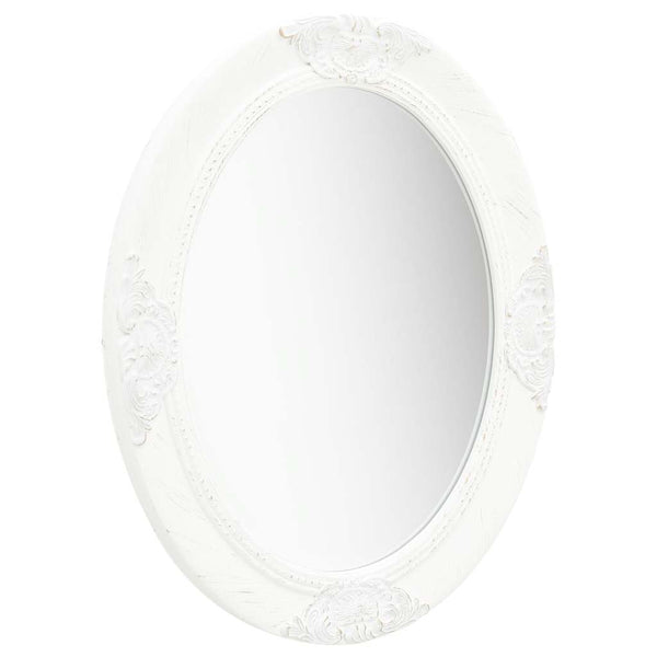 Barock Wandspiegel 50x60 cm Weiß