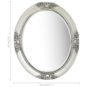 Barock Wandspiegel Silber 50x60 cm