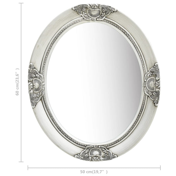 Barock Wandspiegel Silber 50x60 cm