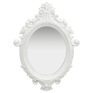 vidaXL Miroir mural de style château 56x76 cm blanc