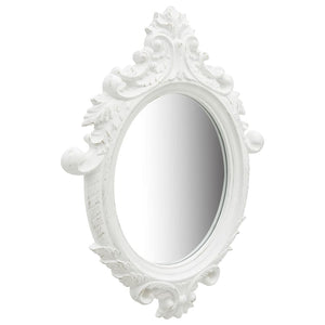 vidaXL Miroir mural de style château 56x76 cm blanc