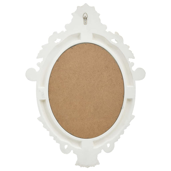 vidaXL Miroir mural de style château 56x76 cm blanc