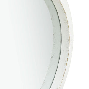 Wandspiegel mit Gürtel, 40 cm, Weiß