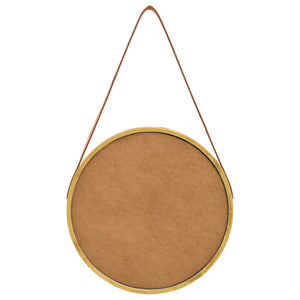 Wandspiegel mit Gürtel, 40 cm, Golden