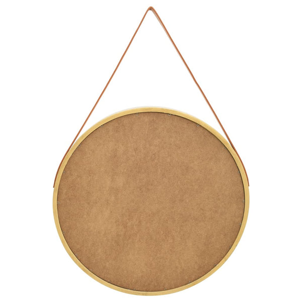 Wandspiegel mit Riemen Golden 60 cm