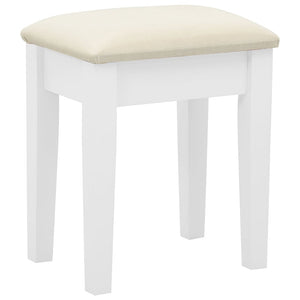 Schminktisch mit Hocker Weiß 65x36x128 cm Paulownia-Holz MDF